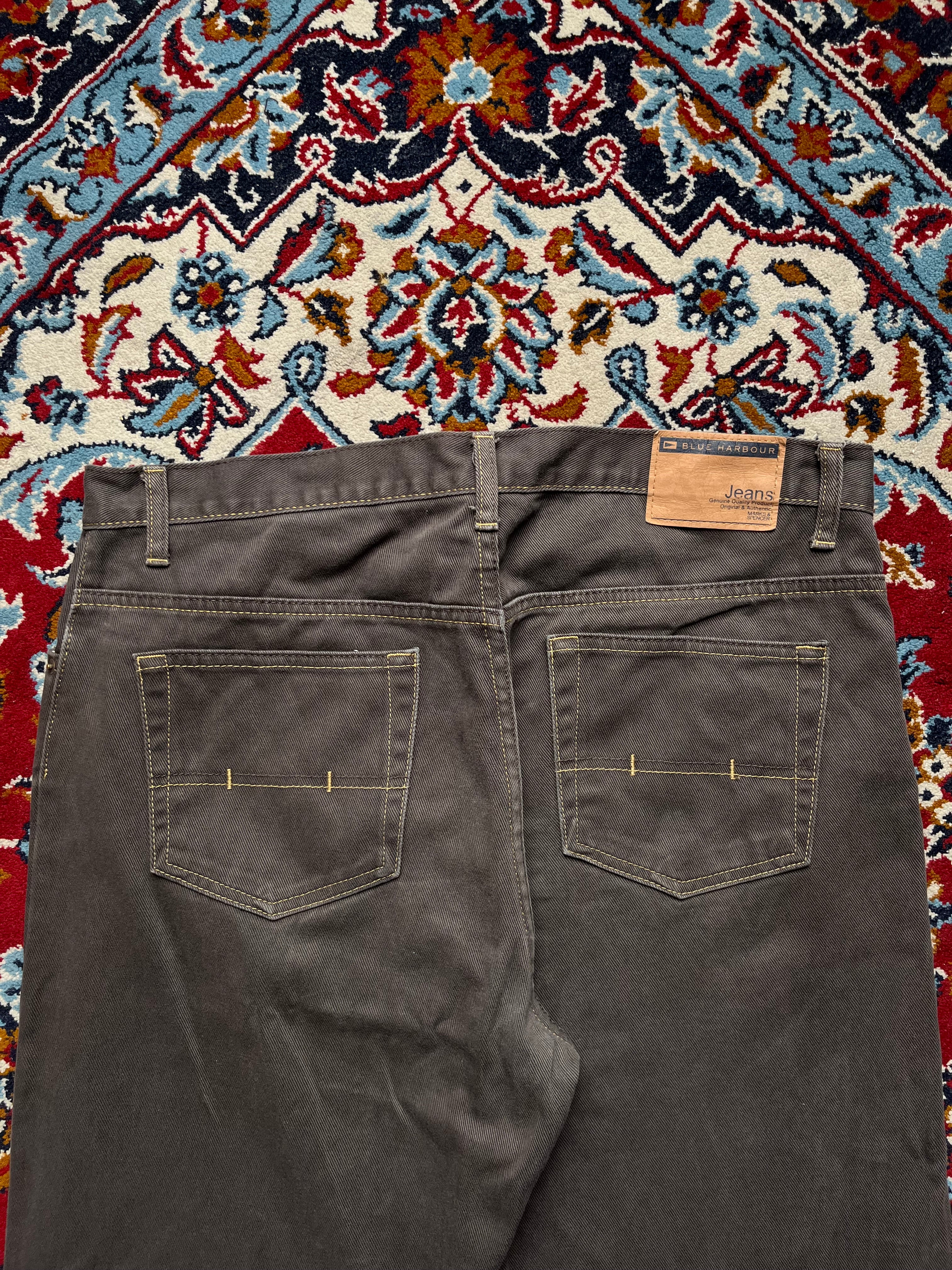 Vintage Marks & Spencer Blue Harbour Brown Straight FIT Jeans - 36