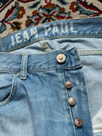 Vintage Jean Paul Distressed Light WashED Straight FIT JEANS - 34