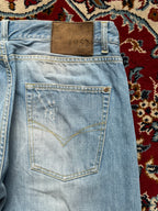 Vintage Jean Paul Distressed Light WashED Straight FIT JEANS - 34