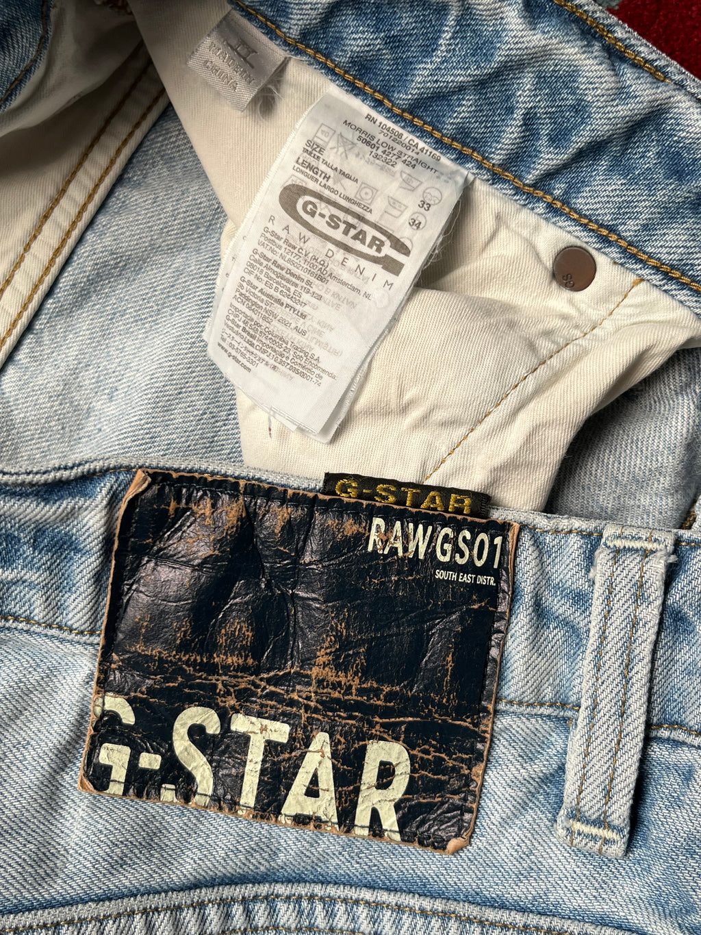 G-Star Raw Morris Low Straight FIT Light WashED JEANS - 34