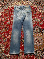 G-Star Raw GS RAW 01 Distressed Paint Splatter Straight Fit JEANS - 32