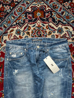 Kosmo Lupo K&M Distressed Embroidered Panther Graphic JEANS - 32