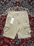 Saddlebred Khaki Cotton Casual Cargo Shorts - 30