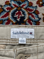 Saddlebred Khaki Cotton Casual Cargo Shorts - 30