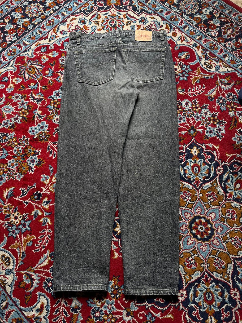 Vintage Levi's 550 Heavyweight Blackish gray WashED Denim JEANS - 36
