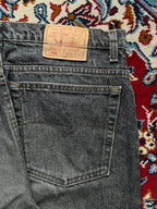 Vintage Levi's 550 Heavyweight Blackish gray WashED Denim JEANS - 36