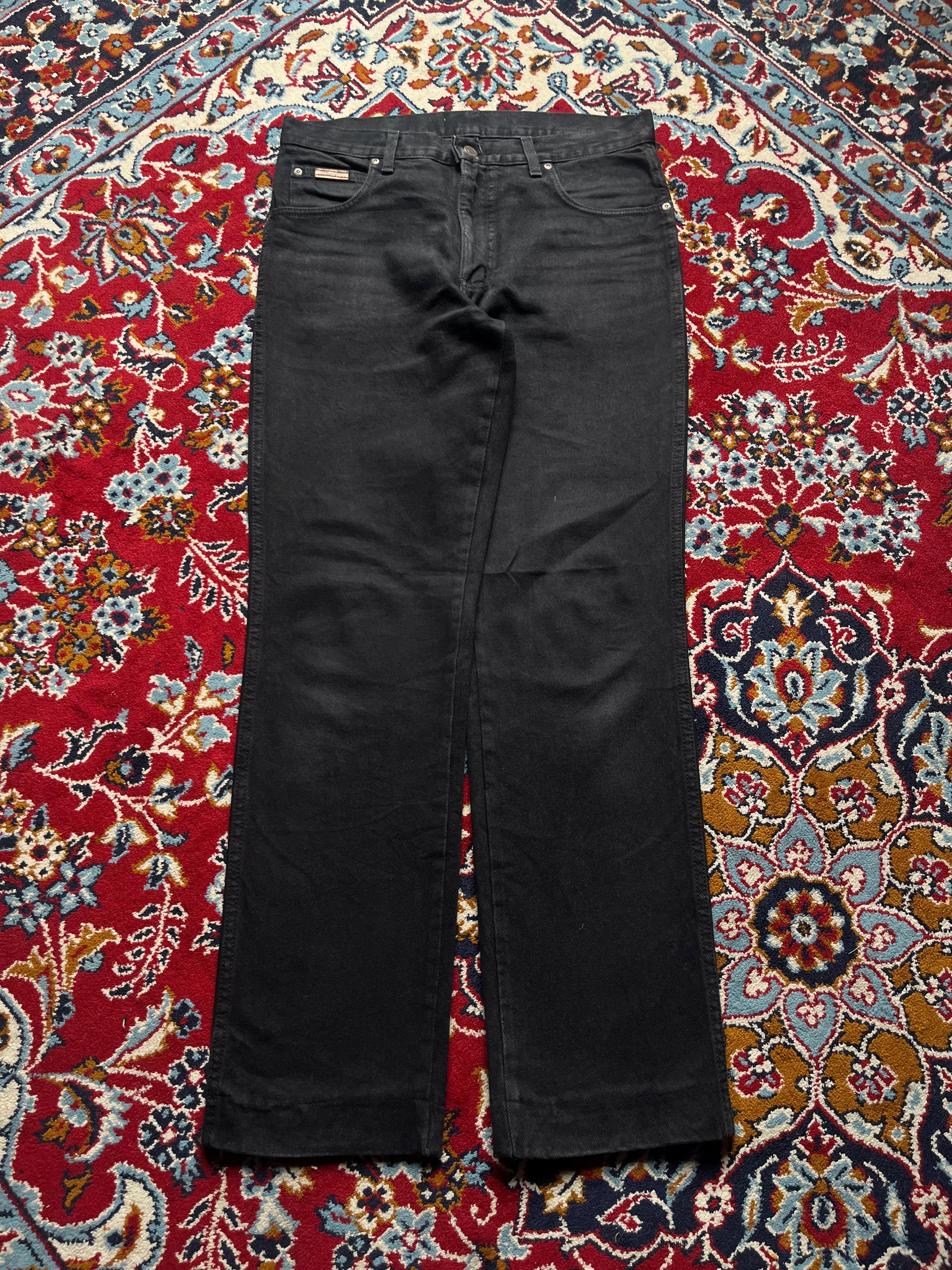 Vintage Wrangler Texas Men Black Straight Fit JEANS - 32
