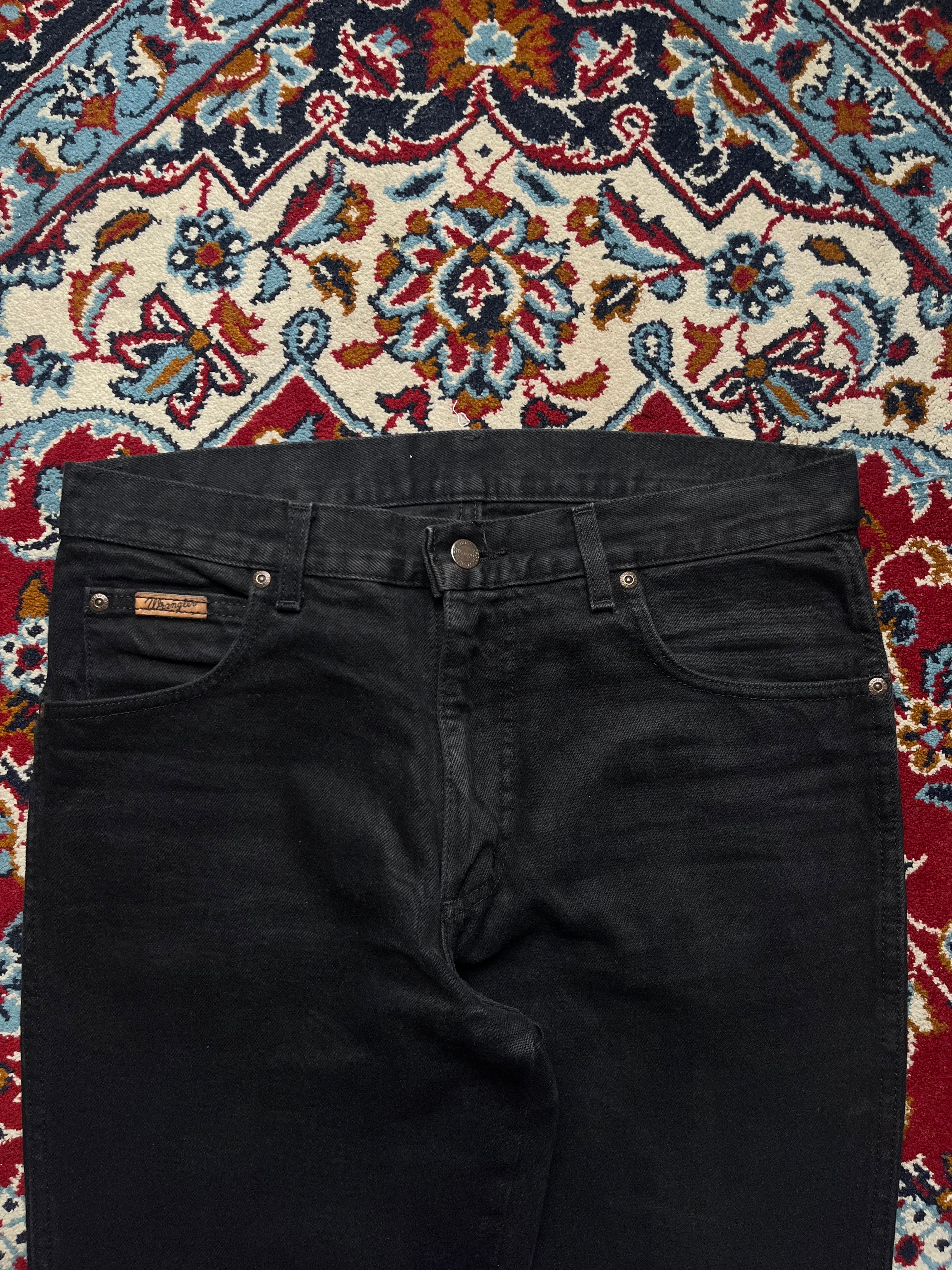 Vintage Wrangler Texas Men Black Straight Fit JEANS - 32