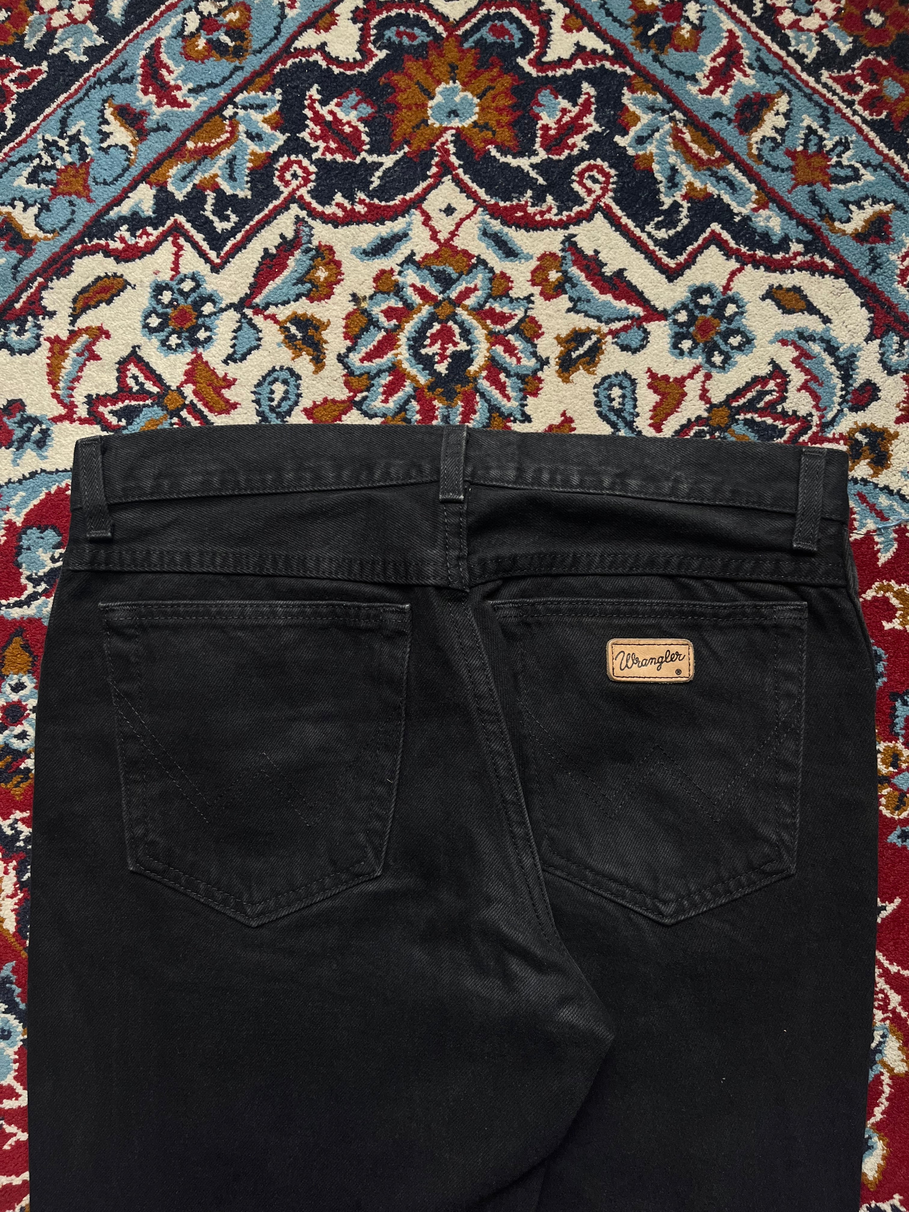 Vintage Wrangler Texas Men Black Straight Fit JEANS - 32