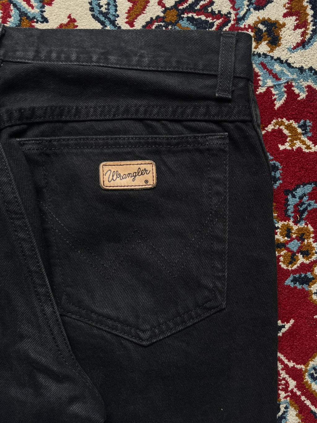 Vintage Wrangler Texas Men Black Straight Fit JEANS - 32