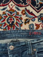 Cross Jeanswear Co Antonio Men Blue Faded Wide FIT JEANS - 34