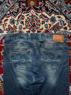Cross Jeanswear Co Antonio Men Blue Faded Wide FIT JEANS - 34