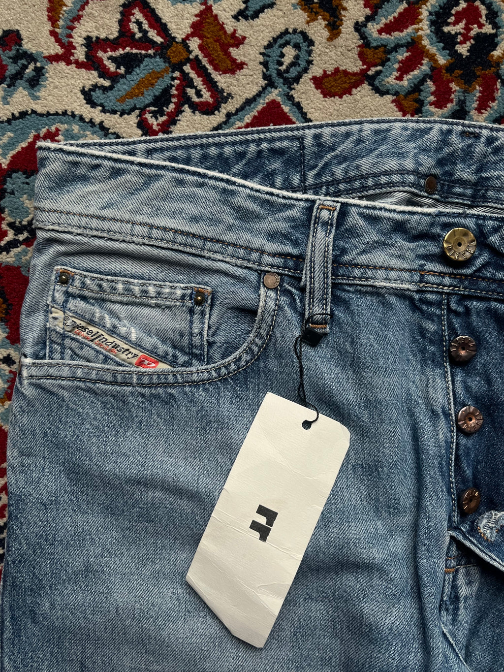 Diesel Larkee WashED Light Blue Straight Fit JEANS - 34