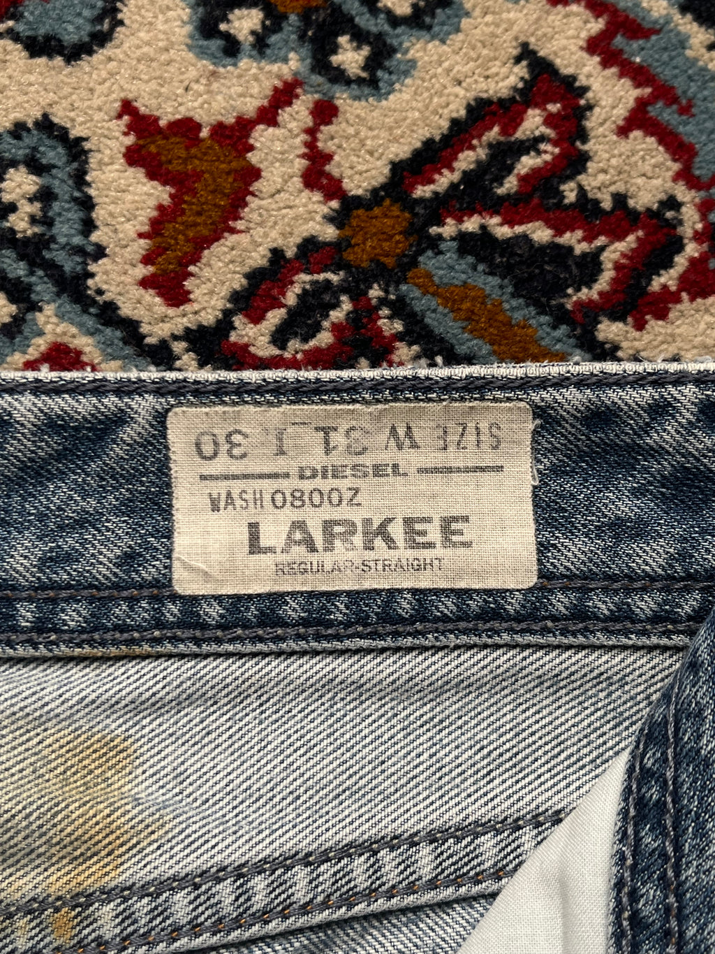 Diesel Larkee WashED Light Blue Straight Fit JEANS - 34