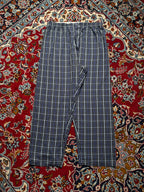 Marks & Spencer Men Blue Black Check Elastic Waist Pajama - 34