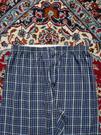 Marks & Spencer Men Blue Black Check Elastic Waist Pajama - 34