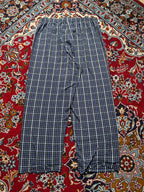 Marks & Spencer Men Blue Black Check Elastic Waist Pajama - 34