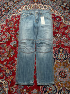 Vintage Timezone Distressed Light WashED Biker JEANS - 34