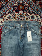 Vintage Timezone Distressed Light WashED Biker JEANS - 34