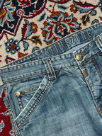 Vintage Timezone Distressed Light WashED Biker JEANS - 34