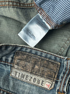 Vintage Timezone Distressed Light WashED Biker JEANS - 34