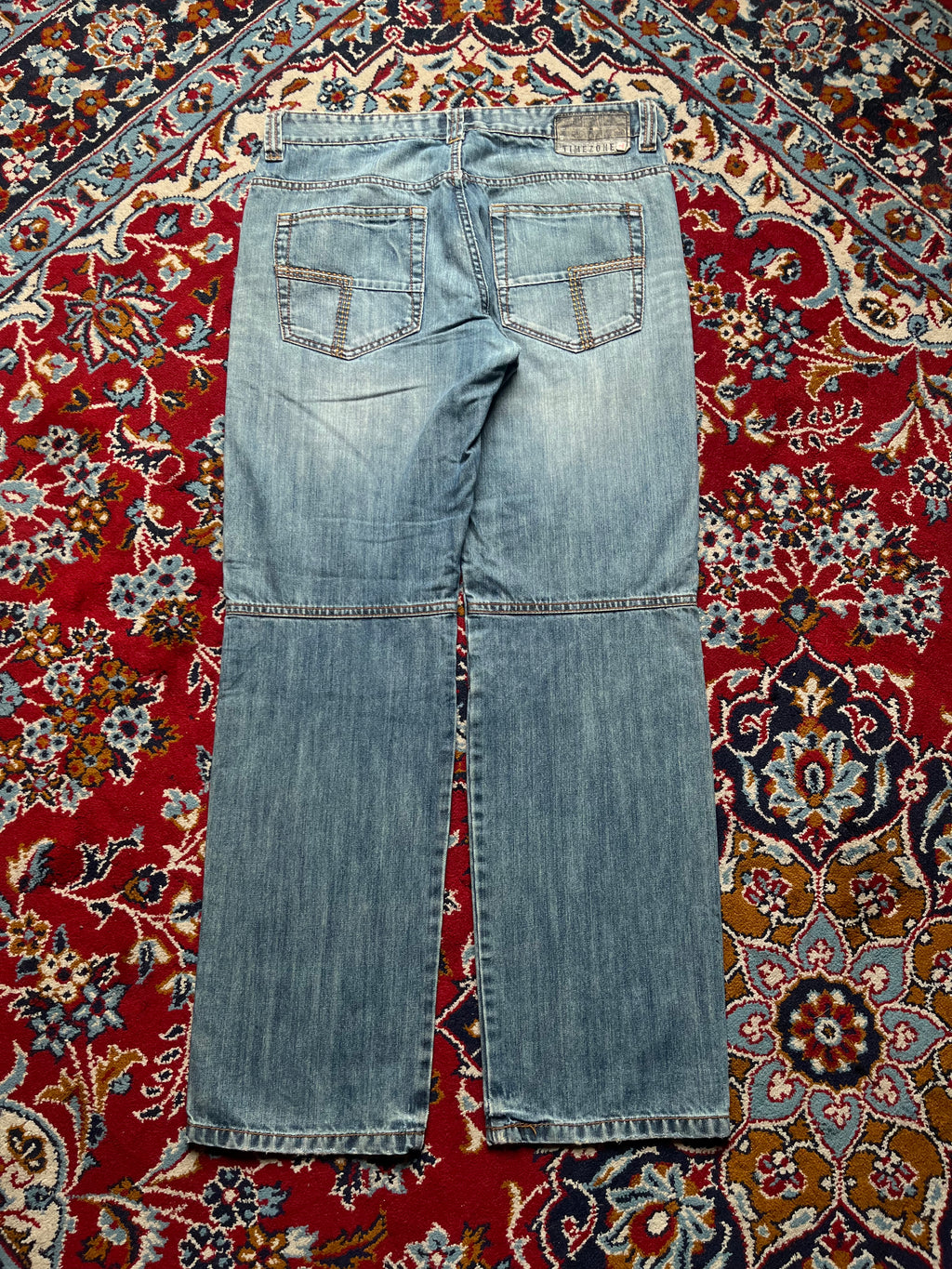 Vintage Timezone Distressed Light WashED Biker JEANS - 34