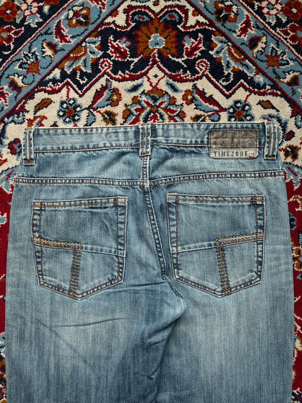 Vintage Timezone Distressed Light WashED Biker JEANS - 34