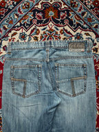 Vintage Timezone Distressed Light WashED Biker JEANS - 34