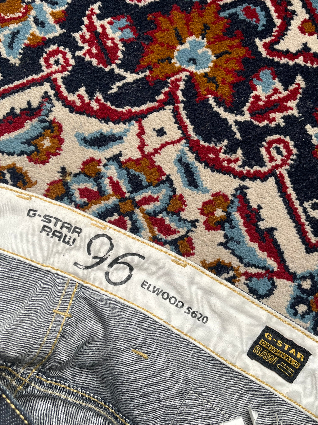 Vintage G-Star Raw 96 Elwood Dark WashED Straight fit Workwear JEANS - 34