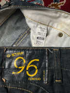 Vintage G-Star Raw 96 Elwood Dark WashED Straight fit Workwear JEANS - 34