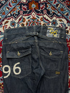 Vintage G-Star Raw 96 Elwood Dark WashED Straight fit Workwear JEANS - 34