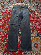 Vintage Hugo Boss Distressed Stitching Details Straight BOOTCUT Dark WashED JEANS - 30