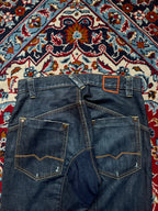 Vintage Hugo Boss Distressed Stitching Details Straight BOOTCUT Dark WashED JEANS - 30