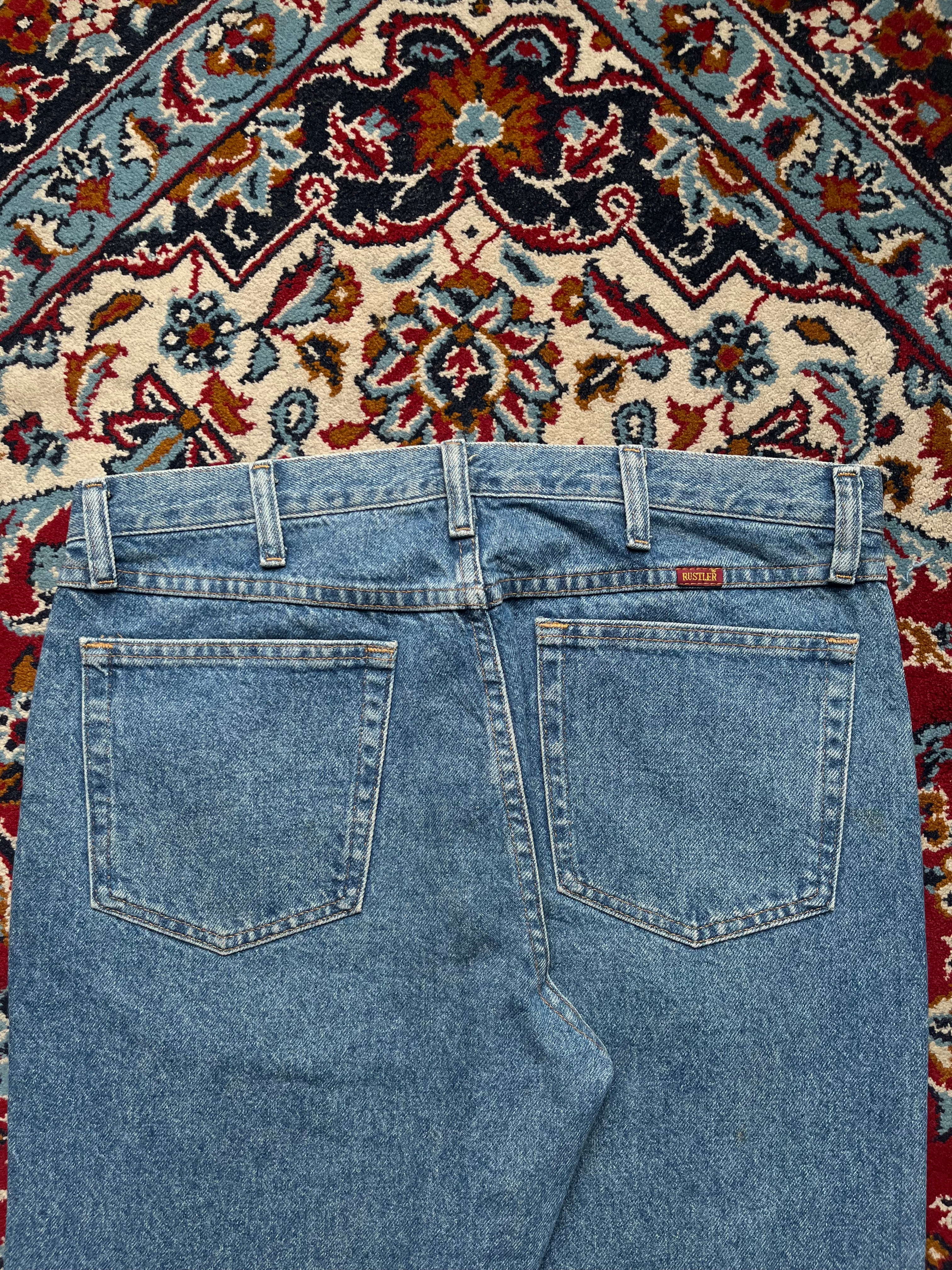 Vintage Rustler Relaxed Fit MEDIUM WashED JEANS - 34