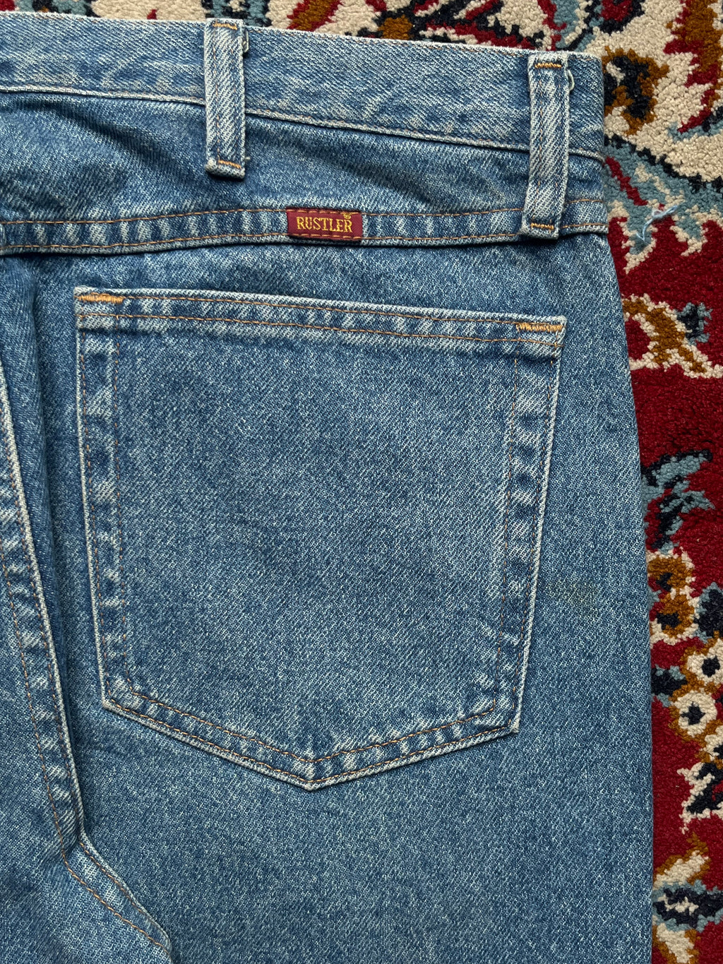 Vintage Rustler Relaxed Fit MEDIUM WashED JEANS - 34