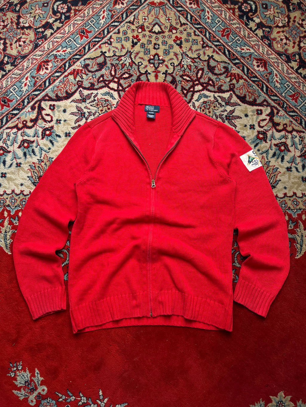 Vintage Polo Ralph Lauren Full Zip Knit Sweater - M