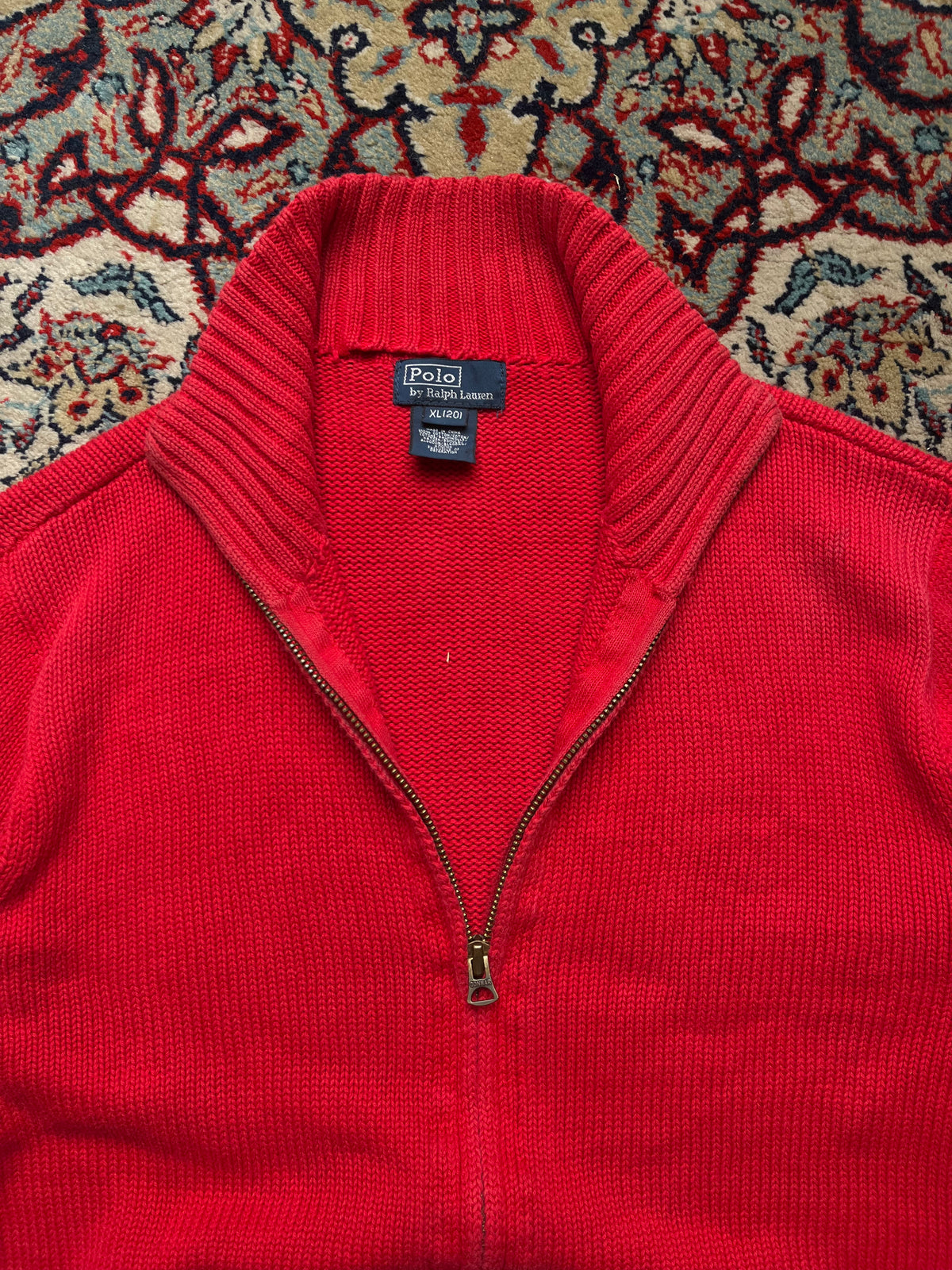 Vintage Polo Ralph Lauren Full Zip Knit Sweater - M