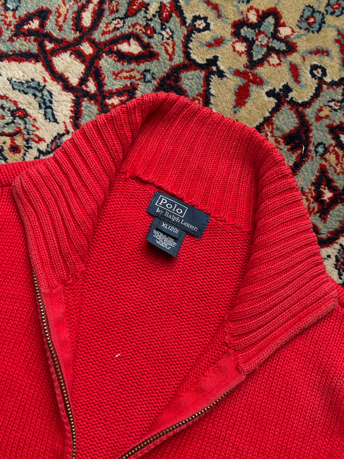 Vintage Polo Ralph Lauren Full Zip Knit Sweater - M