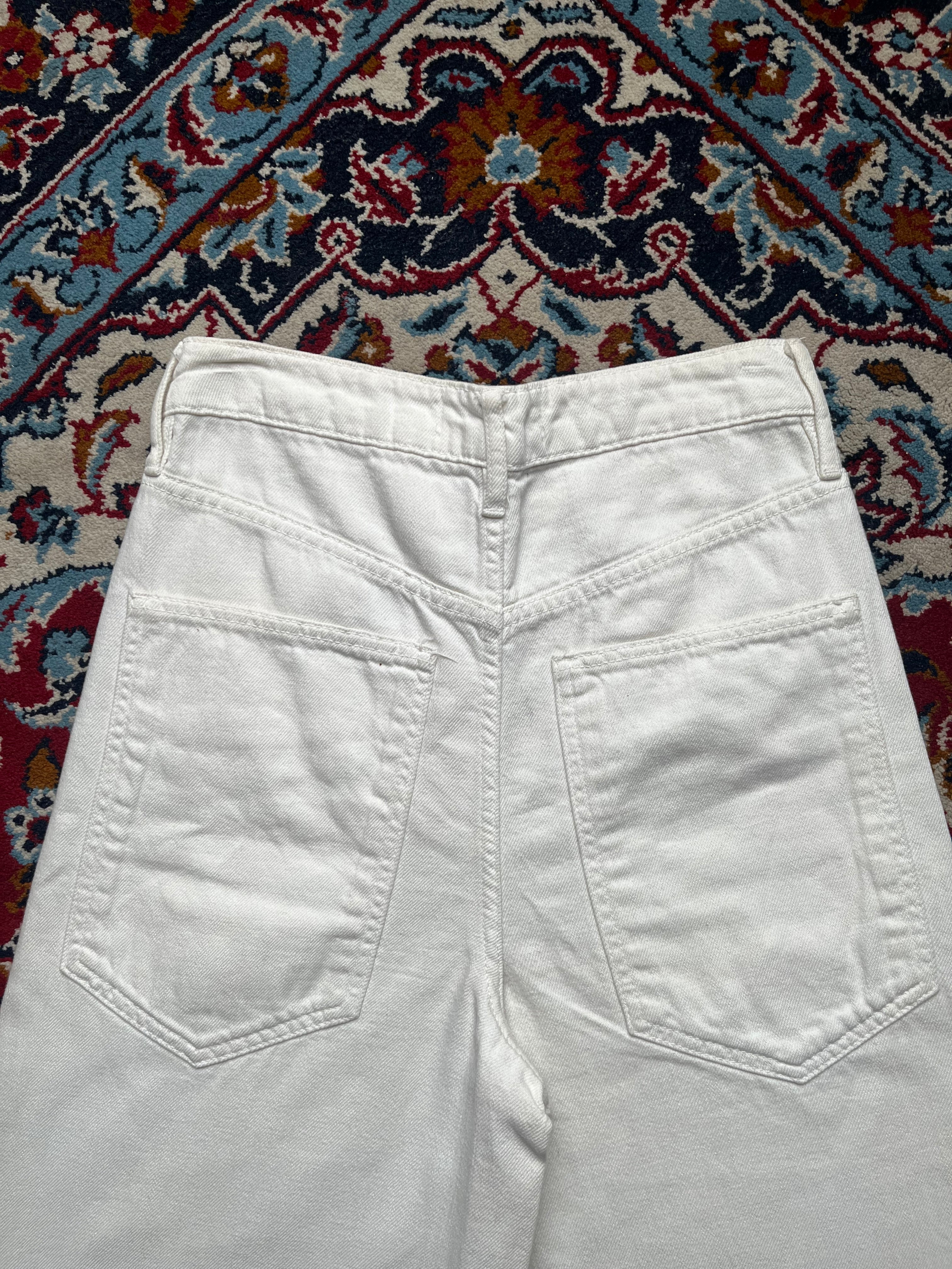 Zara Woman Premium High Waisted Wide FIT FlareD JEANS - 26