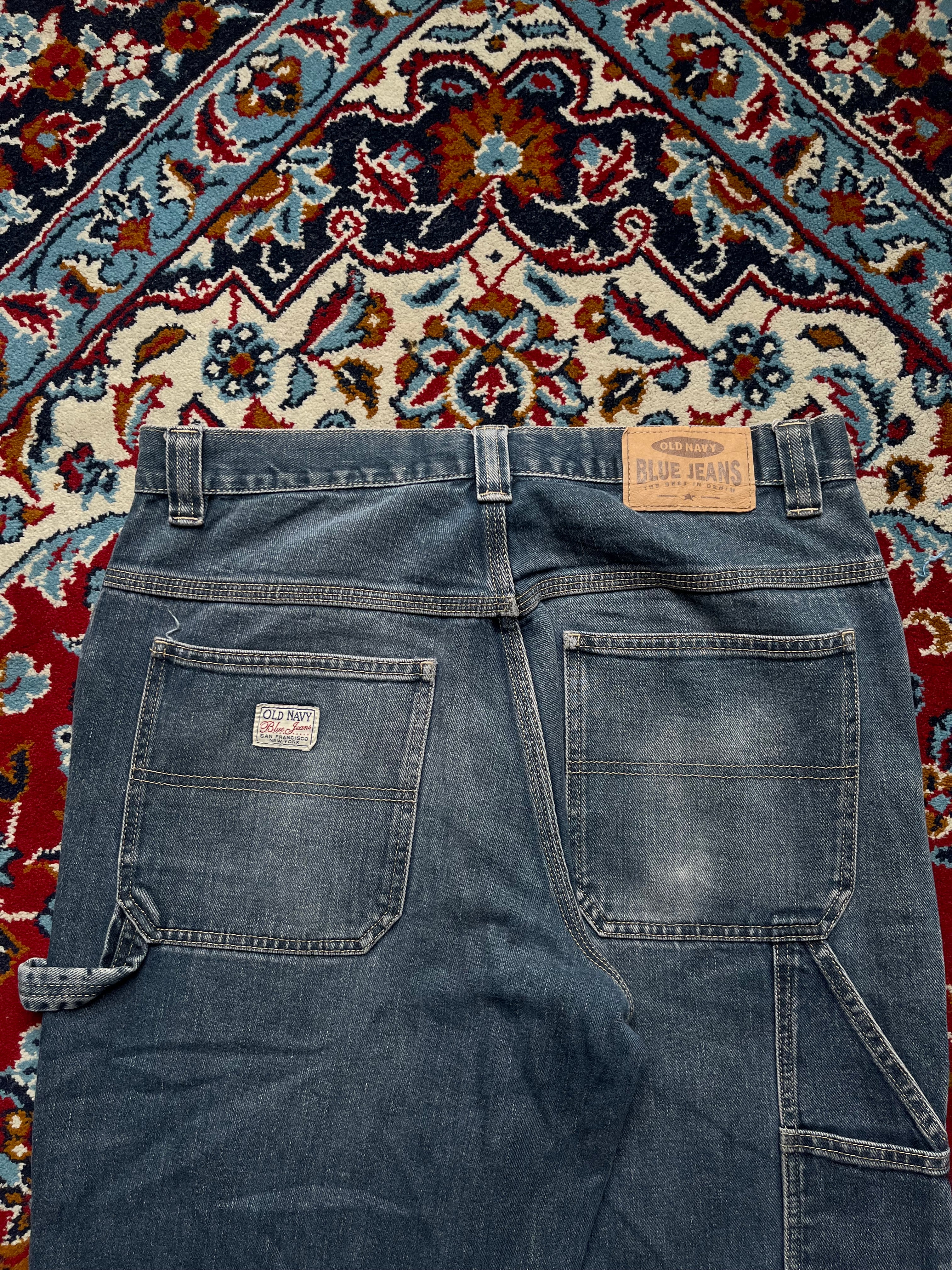Vintage Old Navy Carpenter Utility Baggy JEANS - 32