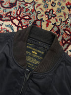 Alpha Industries Embroidered Sleeve MA-1 Padded Flight Bomber Jacket - L