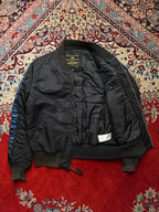 Alpha Industries Embroidered Sleeve MA-1 Padded Flight Bomber Jacket - L