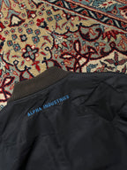 Alpha Industries Embroidered Sleeve MA-1 Padded Flight Bomber Jacket - L