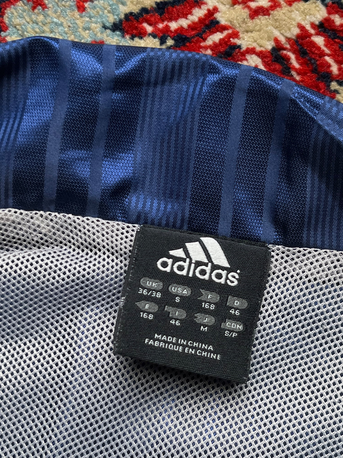 Vintage 90s Adidas Shiny Striped Mesh Lined Full Zip Track Jacket - M