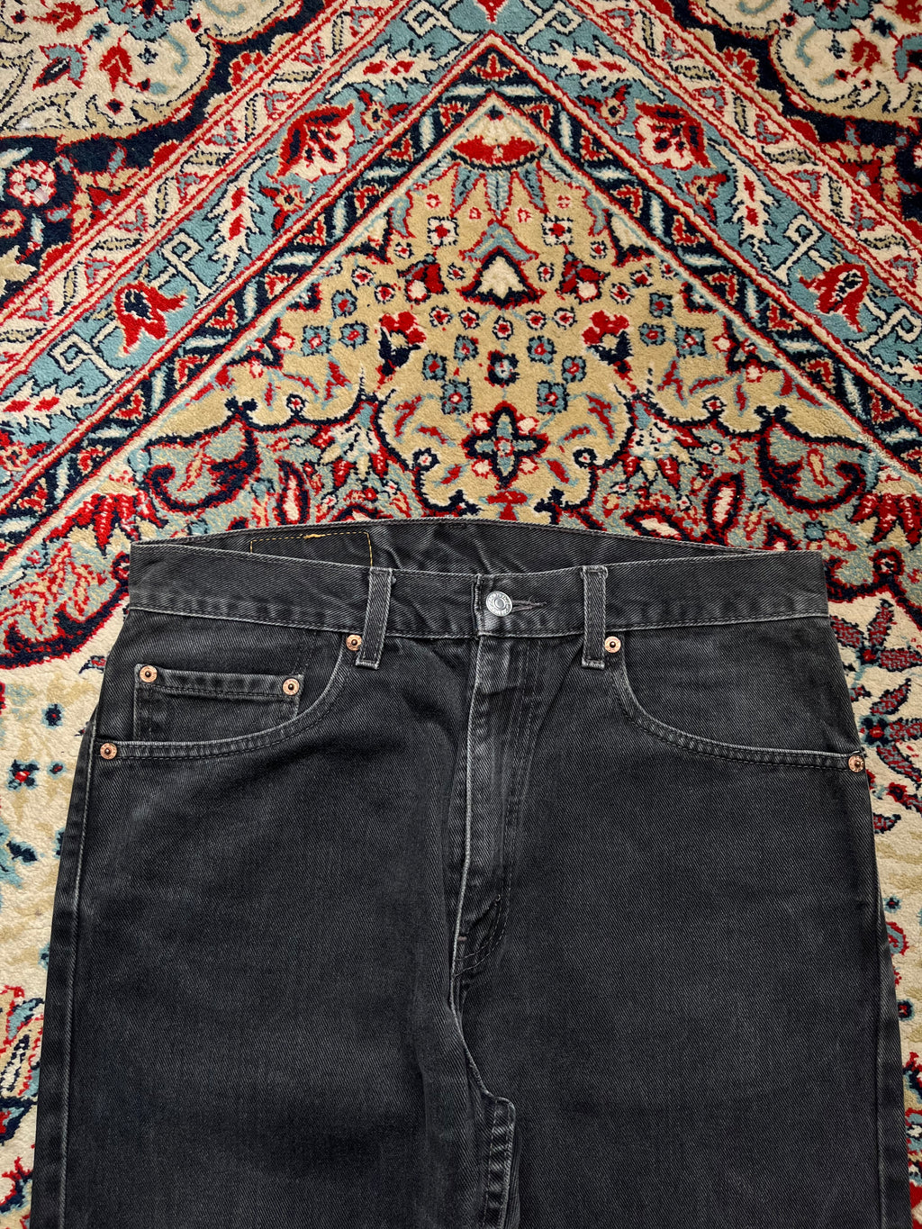 Vintage Levi's 505 Regular Straight FIT Faded Black Jeans - 32