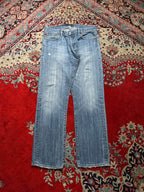 Denim & Supply Ralph Lauren Distressed Straight FIT Light WashED Jeans - 34