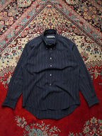 Identikit Pinstripe Button Down Dress Shirt - M