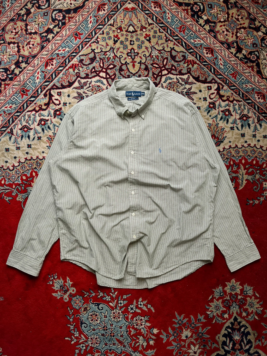 Vintage Ralph Lauren Blake Check Plaid Button Down Shirt - XL