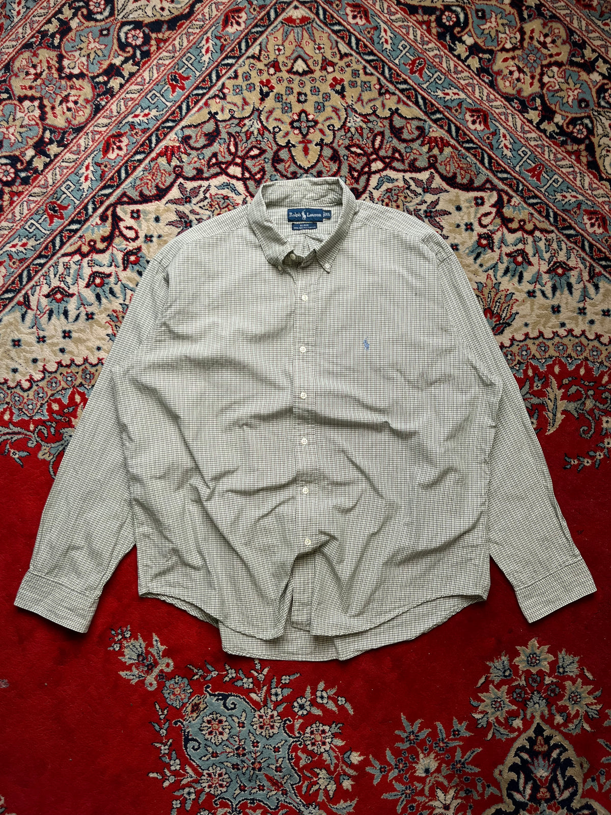 Vintage Ralph Lauren Blake Check Plaid Button Down Shirt - XL