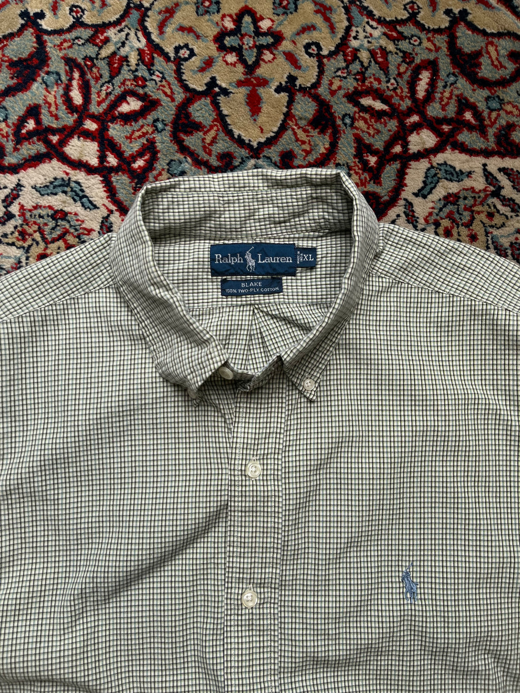 Vintage Ralph Lauren Blake Check Plaid Button Down Shirt - XL